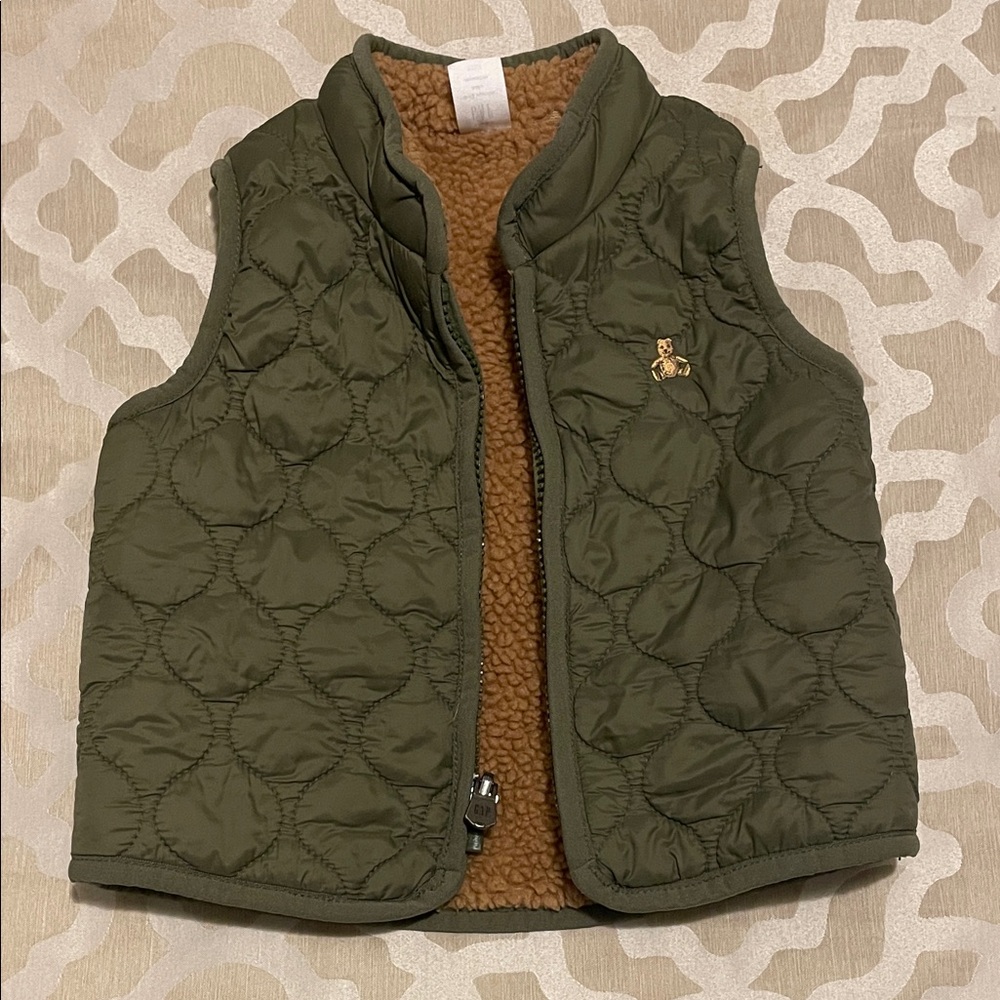 Gap baby Olive Green Quilted Kids Vest